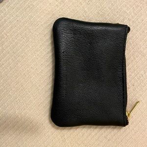 New Portland leather goods small zip tow pocket wallet